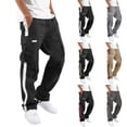 thumbnail image 1 of Men's Four Seasons Cargo Pants Drawstring Waist Multi Pocket Ribbon Detail, 1 of 5