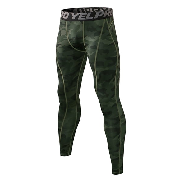 Men's Four Seasons Simple Exercise Compression Pants - Fitness Running Stretch Basketball Base Training - Polyester - Solid - All Sizes