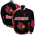 thumbnail image 1 of Men's Franchise Club Black Louisville Cardinals Spirit Cotton Twill Full-Snap Jacket, 1 of 3