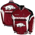 thumbnail image 1 of Men's Franchise Club Cardinal Arkansas Razorbacks Driven Full-Zip Twill Jacket, 1 of 3