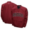 thumbnail image 1 of Men's Franchise Club Cardinal Arkansas Razorbacks Members Windshell V-Neck Pullover Jacket, 1 of 3
