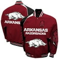thumbnail image 1 of Men's Franchise Club Cardinal Arkansas Razorbacks Spirit Cotton Twill Full-Snap Jacket, 1 of 3