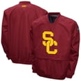 thumbnail image 1 of Men's Franchise Club Cardinal USC Trojans Big Logo Windshell V-Neck Pullover Jacket, 1 of 3