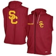 thumbnail image 1 of Men's Franchise Club Cardinal USC Trojans Gym Fleece Full-Zip Hoodie Vest, 1 of 3