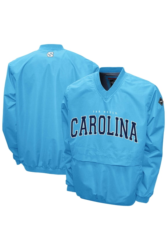 Men's Franchise Club Carolina Blue North Carolina Tar Heels Windshell FC Member V-Neck Pullover Jacket