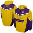 thumbnail image 1 of Men's Franchise Club Gold LSU Tigers Action Anorak Half-Zip Jacket, 1 of 3