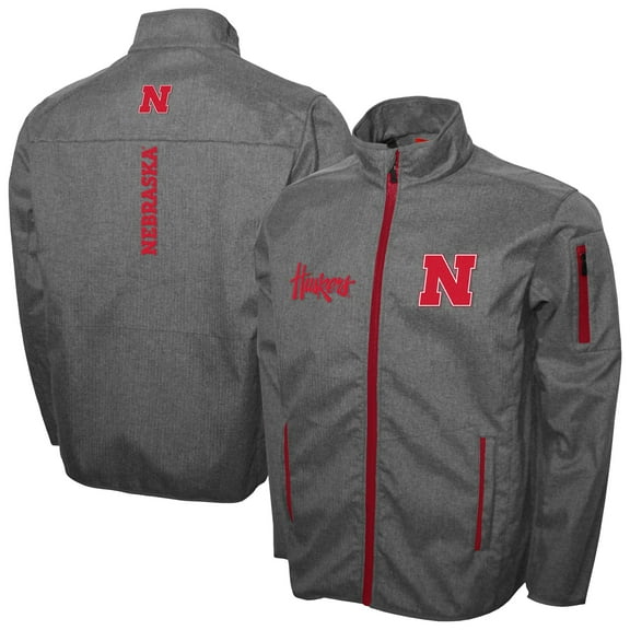 Men's Franchise Club Gray Nebraska Huskers XT2 Softshell Full-Zip Jacket