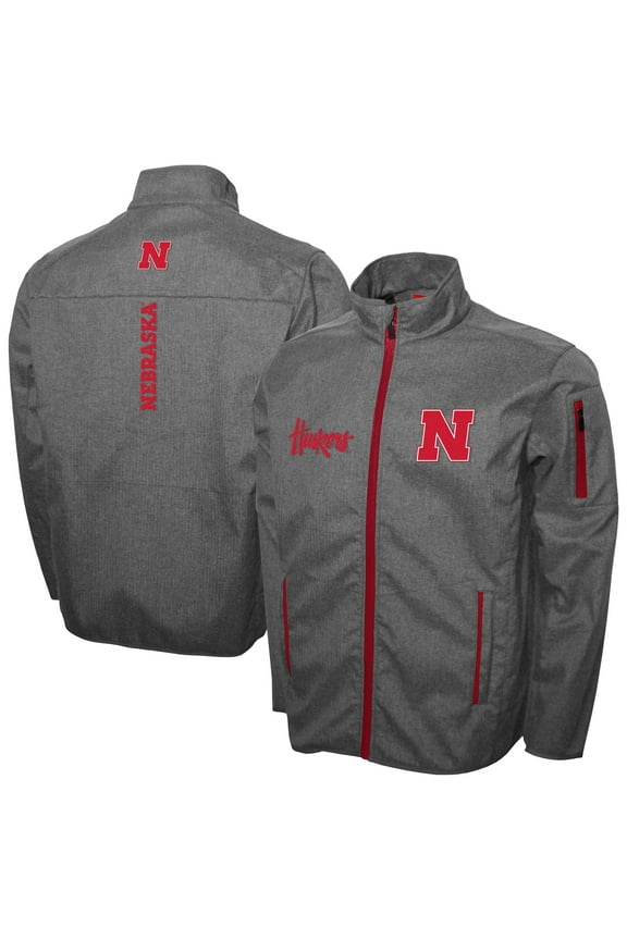 Men's Franchise Club Gray Nebraska Huskers XT2 Softshell Full-Zip Jacket