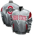 thumbnail image 1 of Men's Franchise Club Gray Ohio State Buckeyes Power Satin Full-Snap Jacket, 1 of 3
