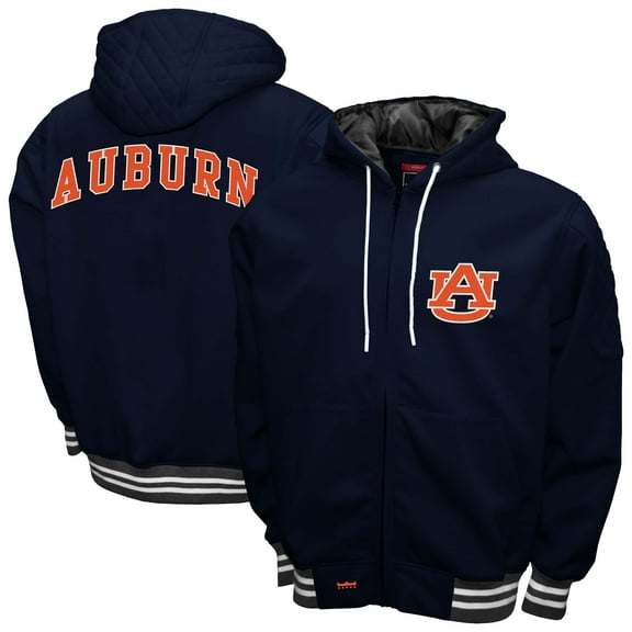 Men's Franchise Club Navy Auburn Tigers Grind Full-Zip Hoodie Jacket