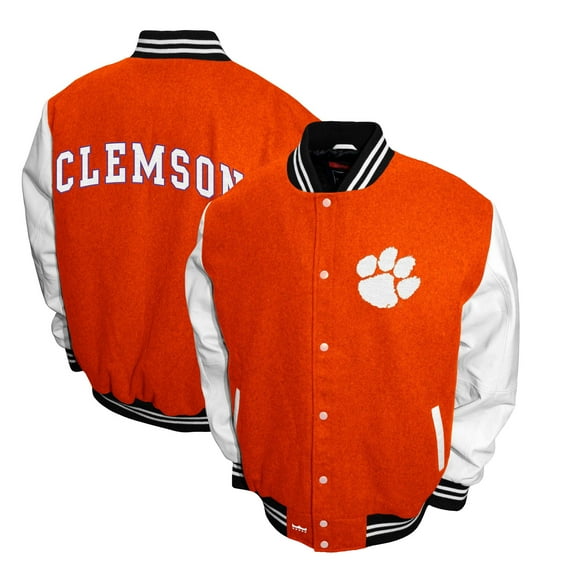 Men's Franchise Club Orange Clemson Tigers Graduate Full-Snap Jacket