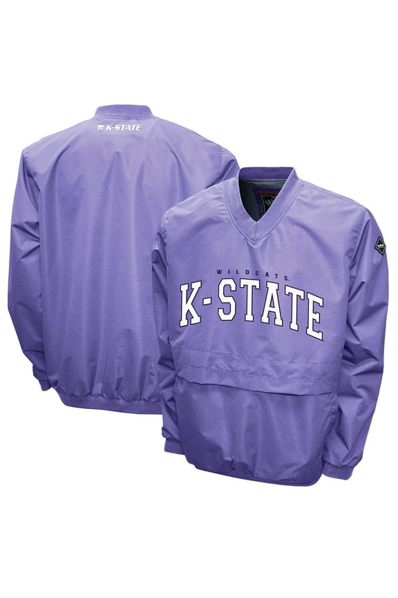 Men's Franchise Club Purple Kansas State Wildcats Members Windshell Team V-Neck Pullover Jacket