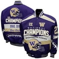 thumbnail image 1 of Men's-Franchise Club Purple Washington Huskies Cotton Twill Full-Snap Jacket, 1 of 3