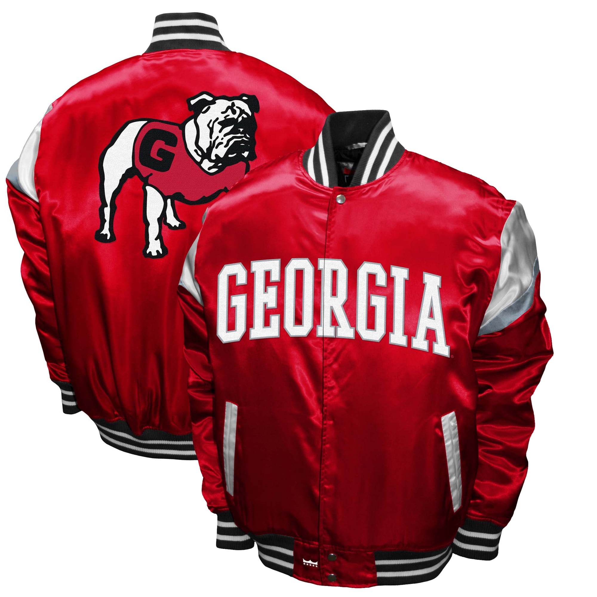 Men's Franchise Club Red Georgia Bulldogs Power Satin Full-Snap