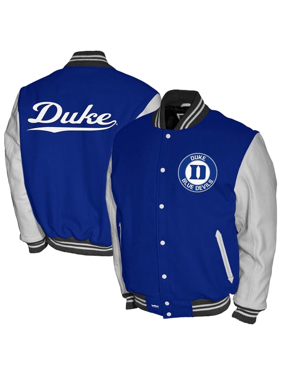 Men's Franchise Club Royal Duke Blue Devils Full-Snap Letterman Jacket