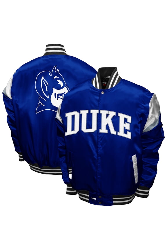 Men's Franchise Club  Royal Duke Blue Devils Power Satin Full-Snap Jacket