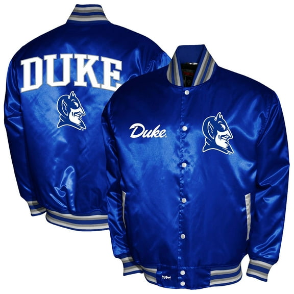Men's Franchise Club Royal Duke Blue Devils Satin Full-Snap Jacket