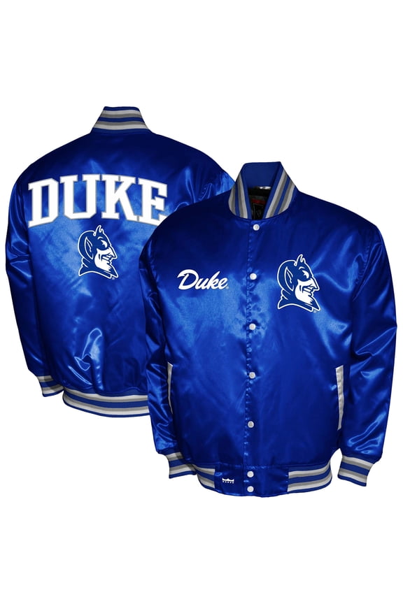 Men's Franchise Club Royal Duke Blue Devils Satin Full-Snap Jacket