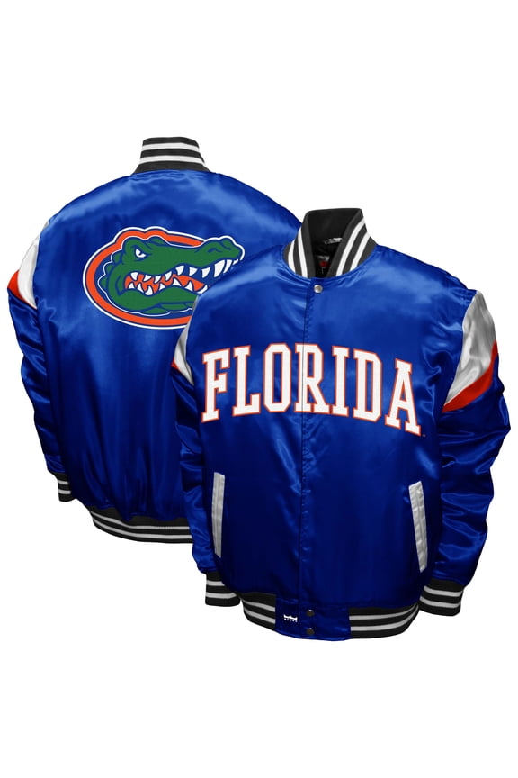 Men's Franchise Club Royal Florida Gators Power Satin Full-Snap Jacket