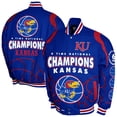 thumbnail image 1 of Men's Franchise Club Royal Kansas Jayhawks 6-Time Champions Signature Cotton Twill Full-Snap Jacket, 1 of 3