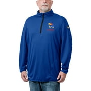 Men's Franchise Club Royal Kansas Jayhawks Flow Thermatec Quarter-Zip Pullover Jacket