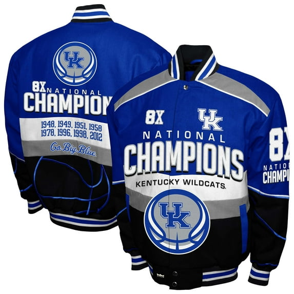 Men's-Franchise Club Royal Kentucky Wildcats Cotton Twill Full-Zip Jacket