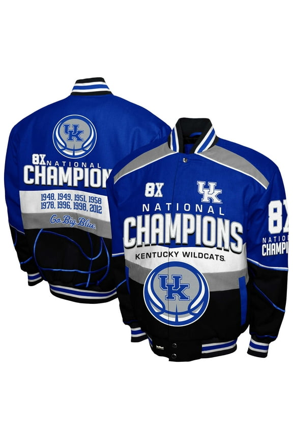 Men's-Franchise Club Royal Kentucky Wildcats Cotton Twill Full-Snap Jacket