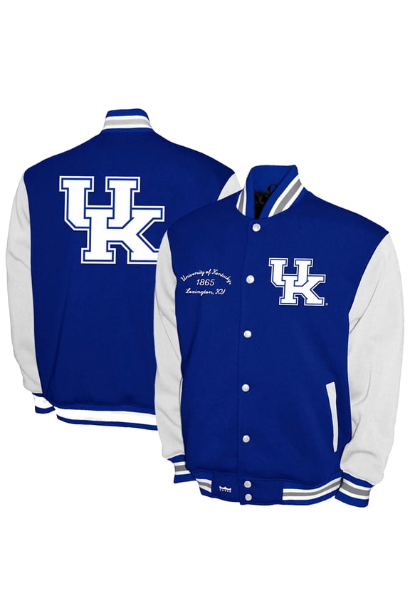 Men's Franchise Club Royal Kentucky Wildcats Fleece Varsity Full-Snap Jacket