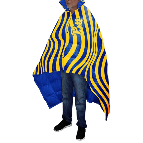 Men's Franchise Club Royal Pitt Panthers All-Cover Full-Snap Poncho