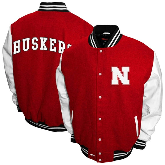 Men's Franchise Club Scarlet Nebraska Huskers Graduate Full-Snap Jacket