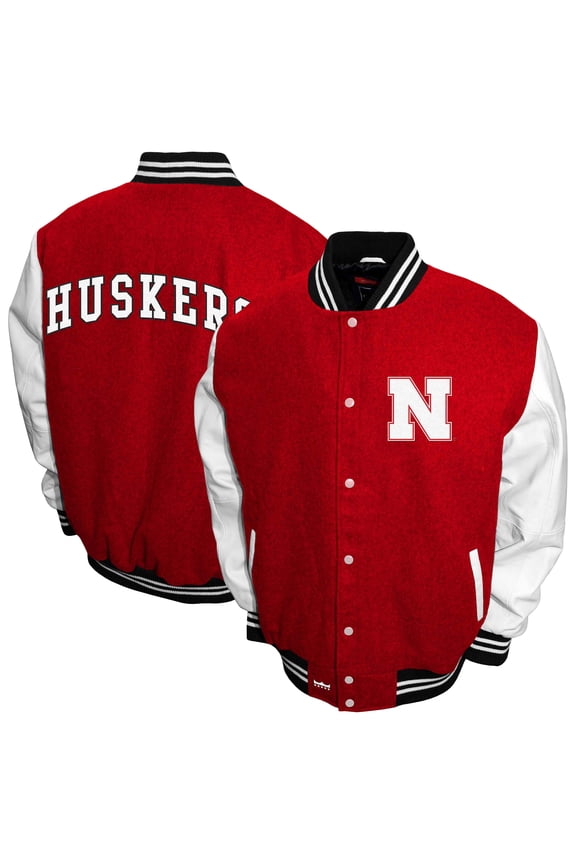 Men's Franchise Club Scarlet Nebraska Huskers Graduate Full-Snap Jacket