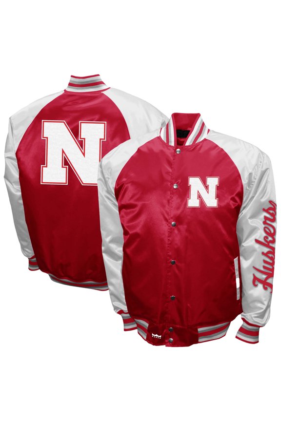 Men's Franchise Club Scarlet Nebraska Huskers The Game Satin Full-Snap Jacket