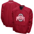 thumbnail image 1 of Men's Franchise Club Scarlet Ohio State Buckeyes Big Logo Windshell V-Neck Pullover Jacket, 1 of 3