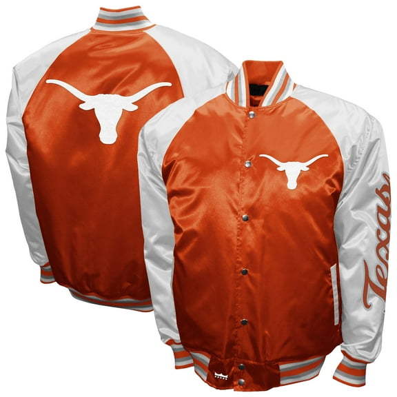 Men's Franchise Club Texas Orange Texas Longhorns The Game Satin Full-Snap Jacket