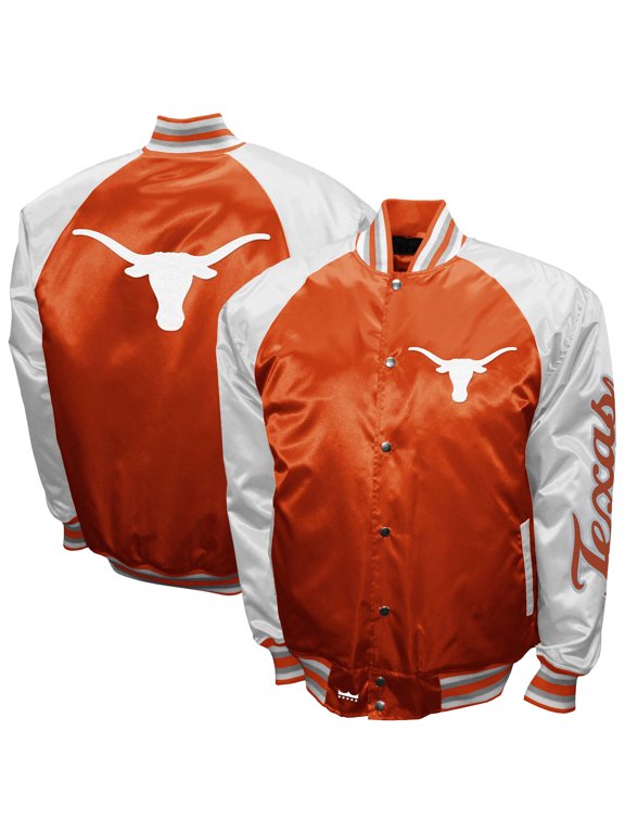 Men's Franchise Club Texas Orange Texas Longhorns The Game Satin Full-Snap Jacket