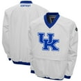 thumbnail image 1 of Men's Franchise Club White Kentucky Wildcats Big Logo Windshell V-Neck Pullover Jacket, 1 of 3