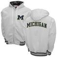 thumbnail image 1 of Men's Franchise Club White Michigan Wolverines Grind Full-Zip Hoodie Jacket, 1 of 3