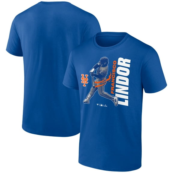 Men's Francisco Lindor Royal New York Mets Player Graphic T-Shirt