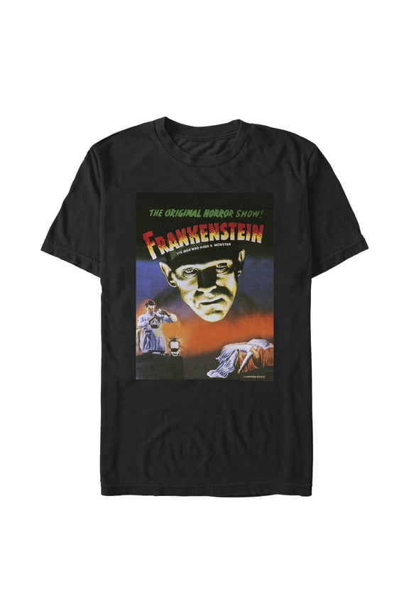 Men's Frankenstein The Original Horror Show Poster Graphic T-Shirt