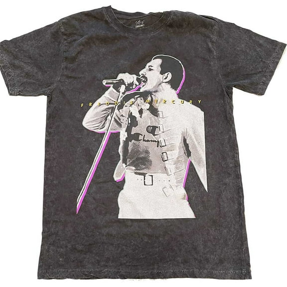 Men's Freddie Mercury Glow T-shirt XX-Large Black
