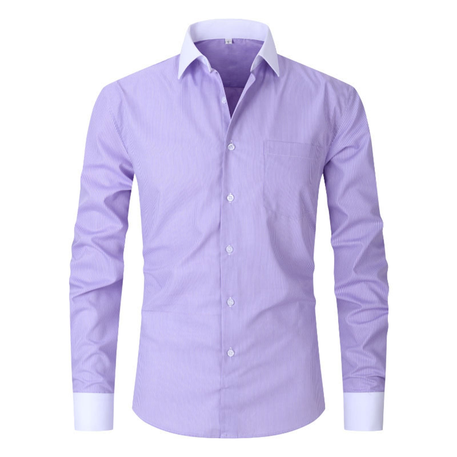 dress shirts with colored cuffs Lilac Laydown Collar Dress Shirt: Men's Formal French Cuff Shirt