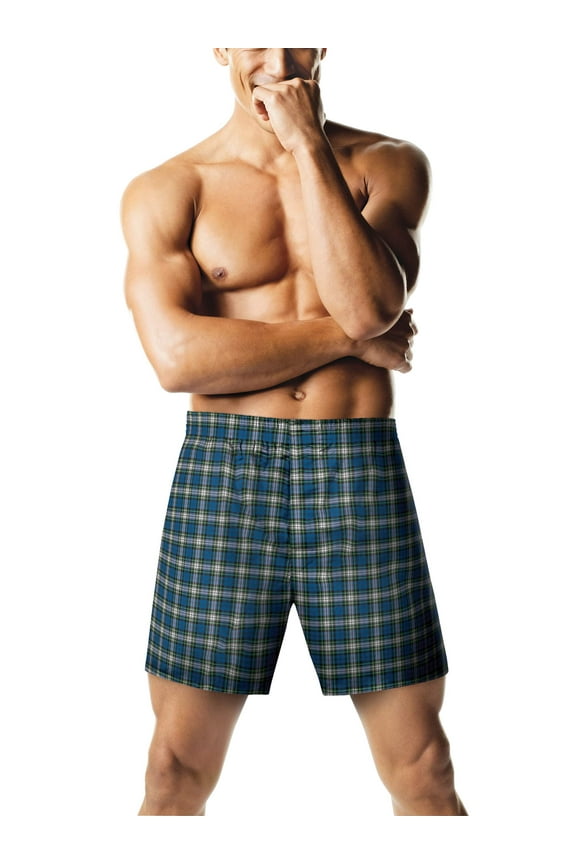 Men's FreshIQ Comfort Flex Waistband Tartan Boxer 5-Pack