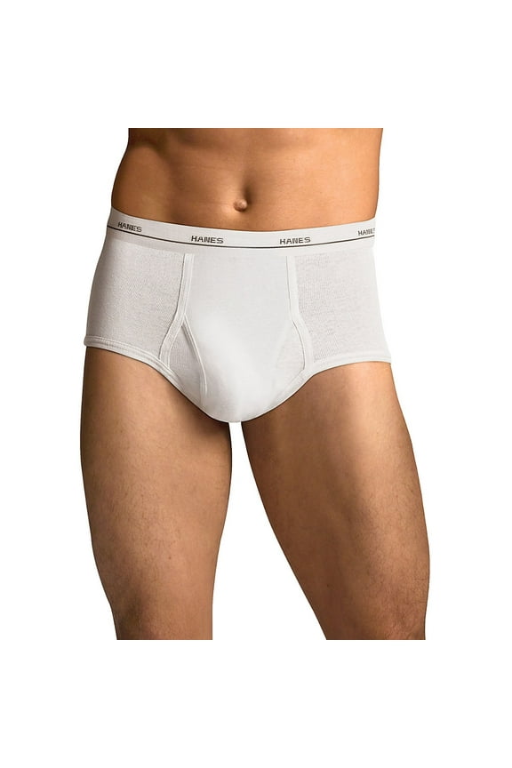 Men's FreshIQ Comfort Flex Waistband White Briefs, 7 Pack, Size S-3XL