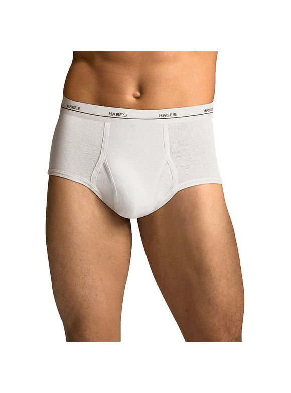 Men's FreshIQ Comfort Flex Waistband White Briefs, 7 Pack, Size S-3XL