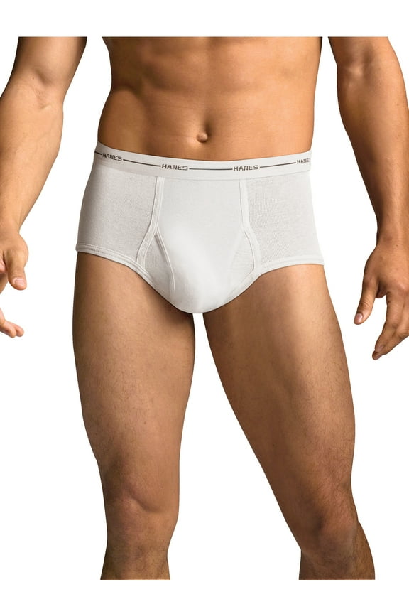 Men's FreshIQ Comfort Flex Waistband White Briefs, 7 Pack