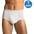 thumbnail image 1 of Men's FreshIQ Comfort Flex Waistband White Briefs, 7 Pack, 1 of 5