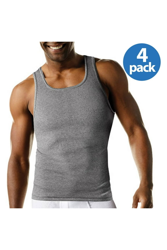 Men's FreshIQ ComfortSoft Dyed Tagless Tanks 4-Pack