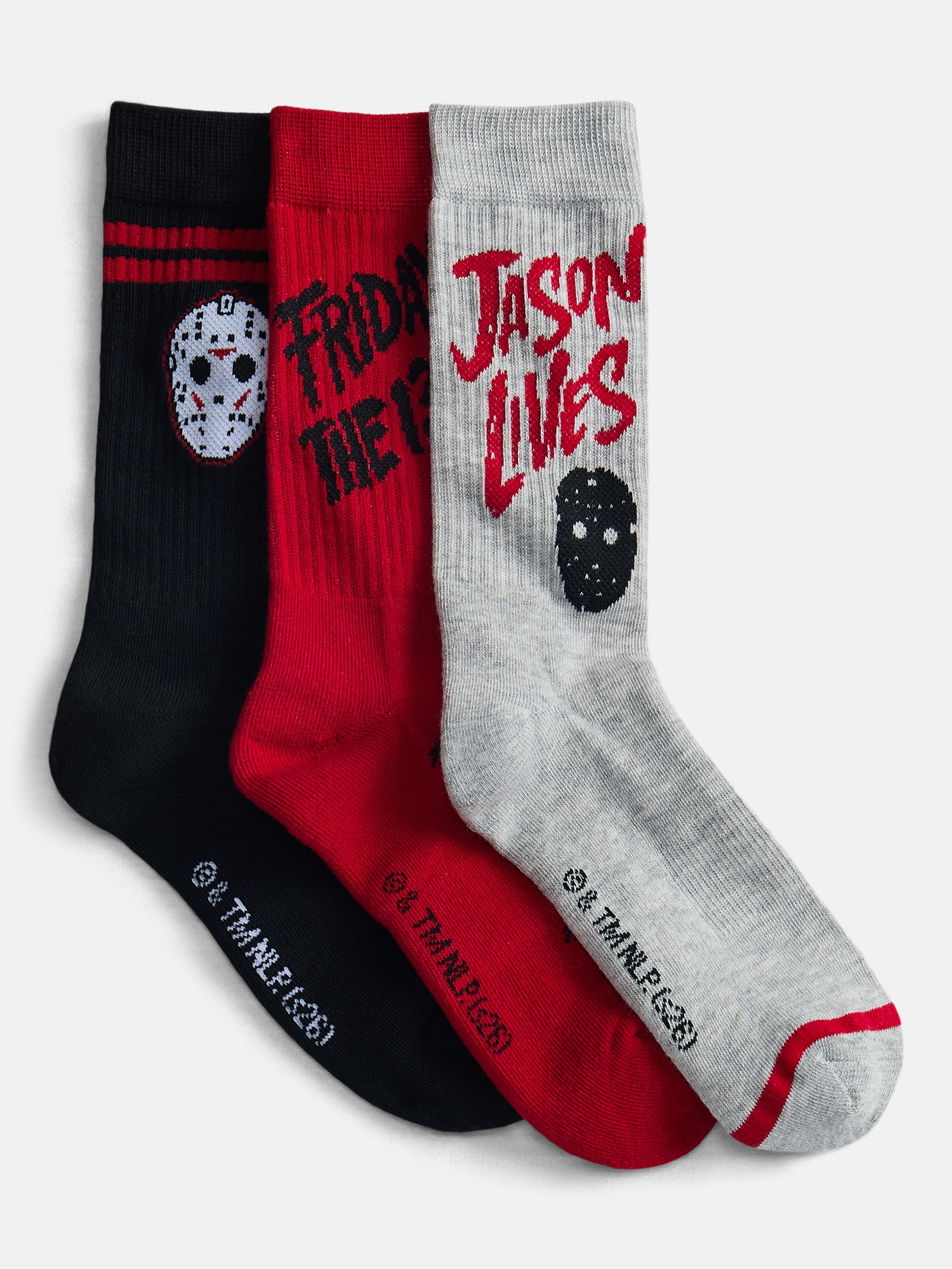Men's Friday the 13th 3pk Socks, Sizes 10-13