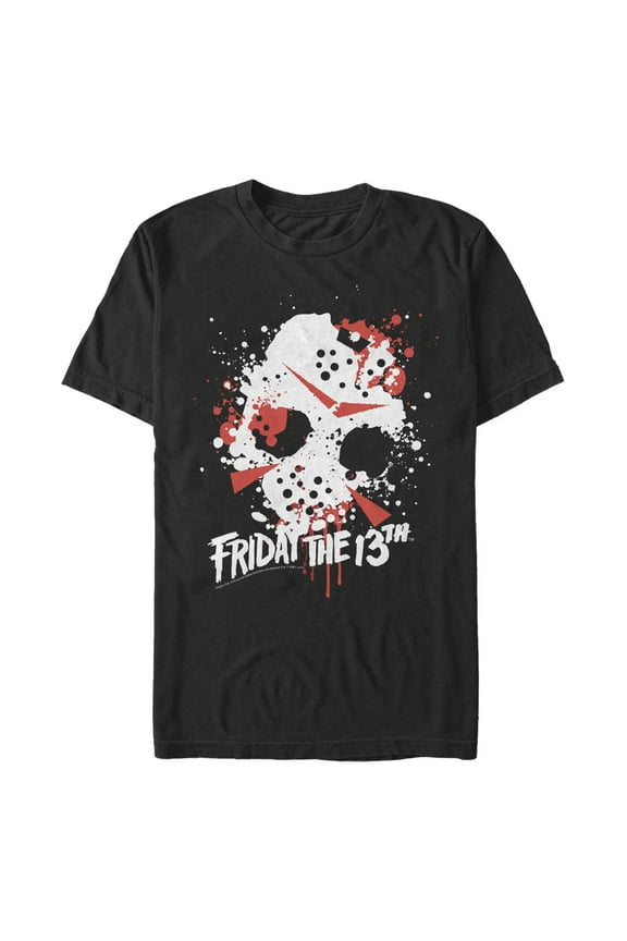 Men's Friday the 13th Jason Splatter Mask  Graphic T-Shirt
