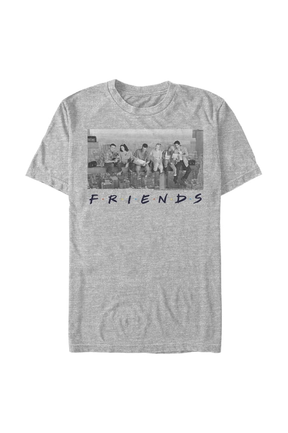 Men's Friends BFFs Atop Skyscraper Photo Graphic T-Shirt